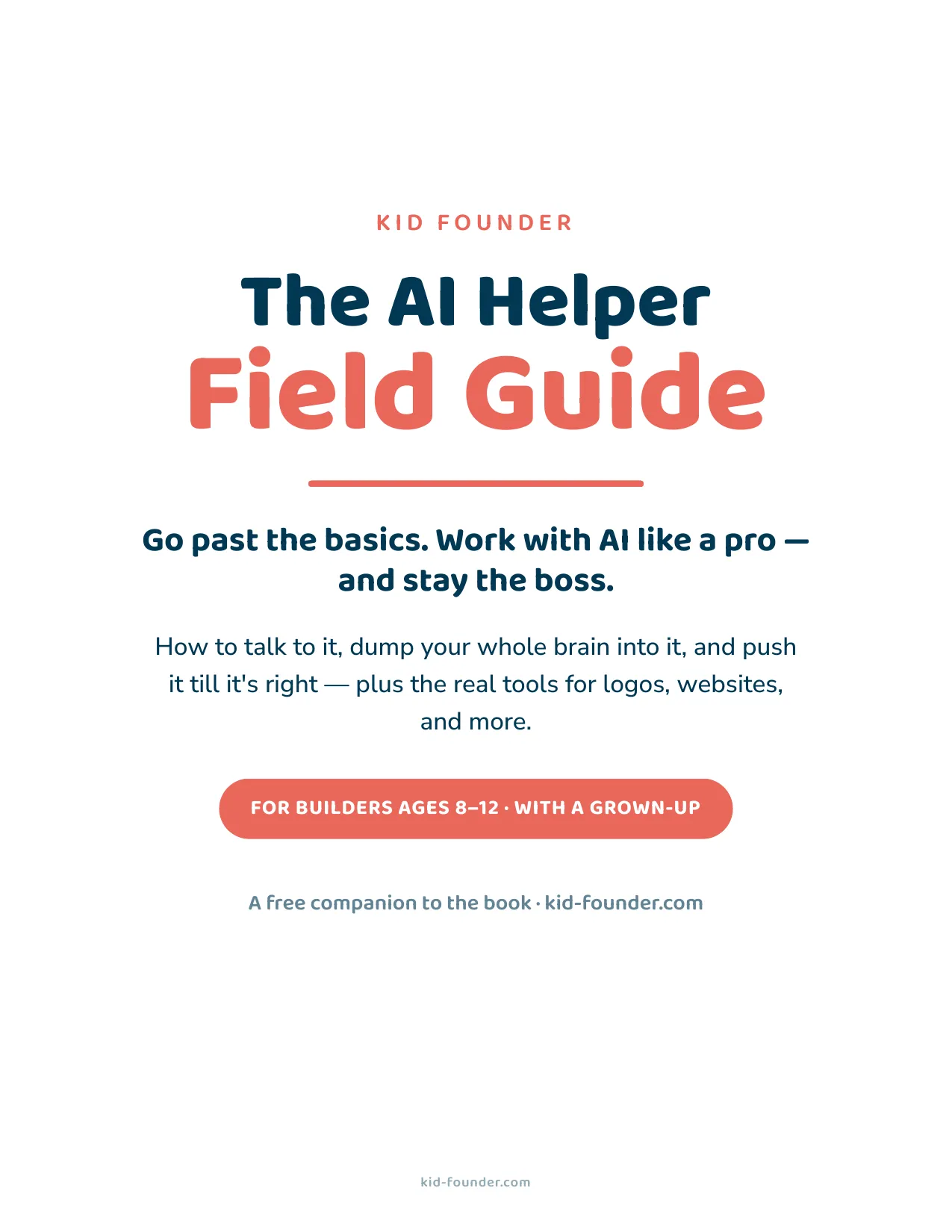 The cover page of The AI Helper Field Guide.