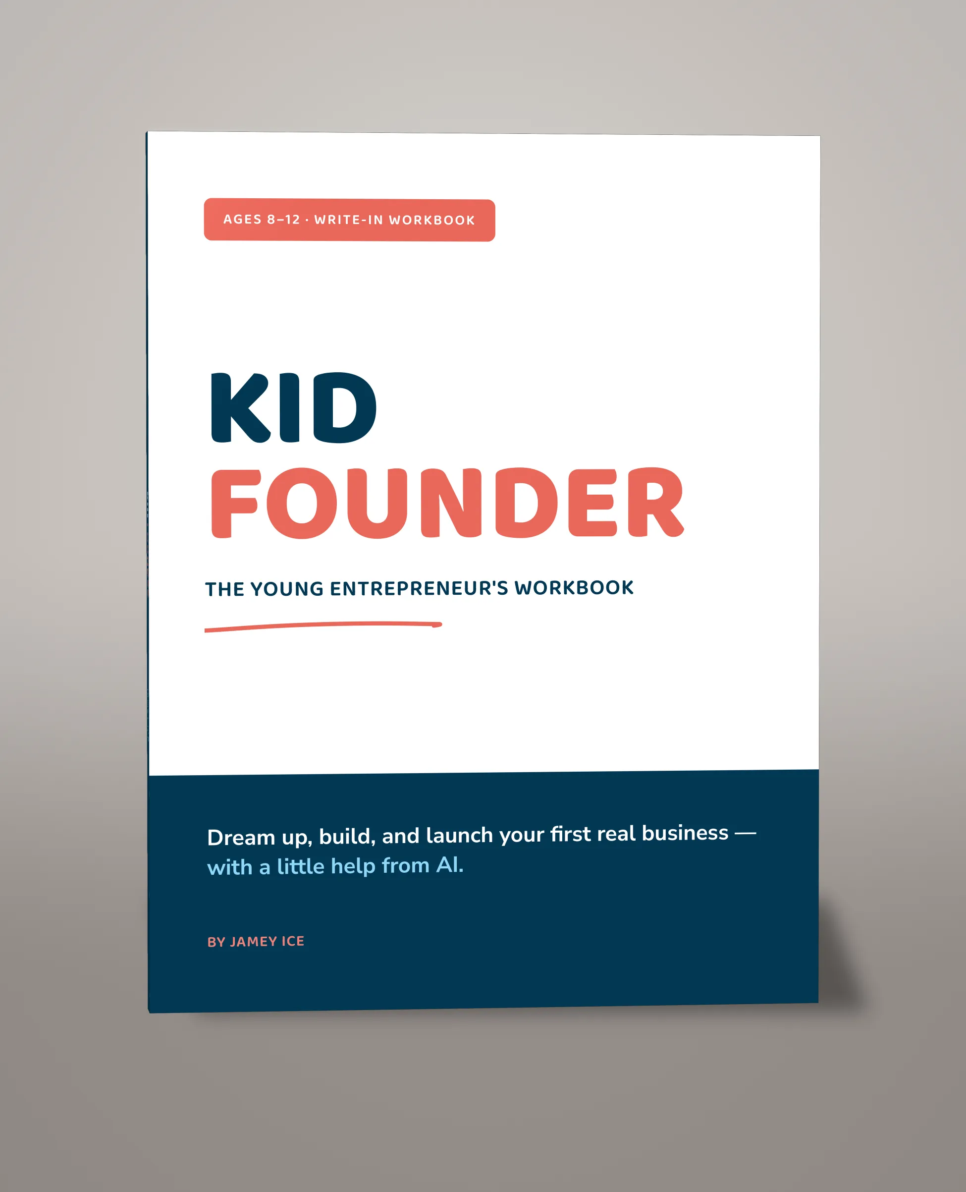 Kid Founder workbook front cover.